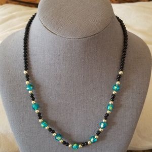 Teal Beaded Necklace